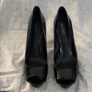 Black Aldo Patent Leather Heels